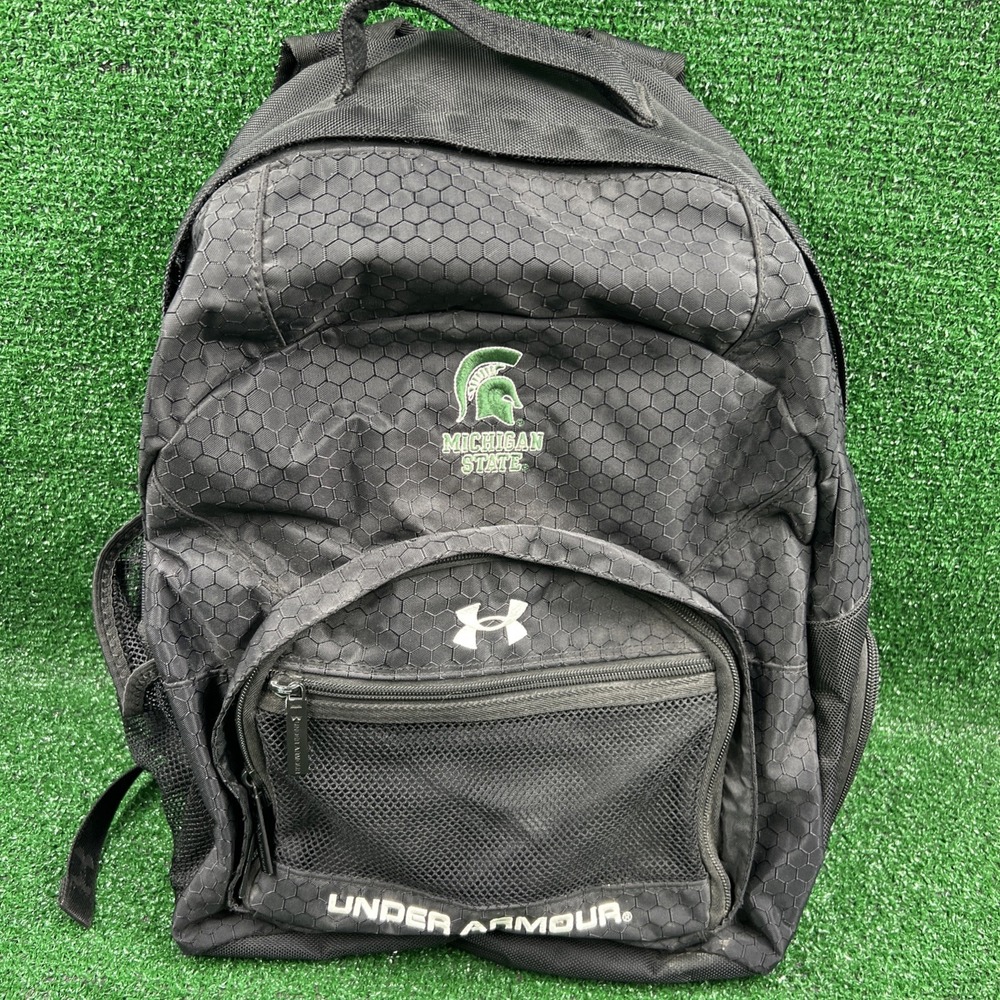 Under Armour Michigan State University Black Backpack Embroidered Logo